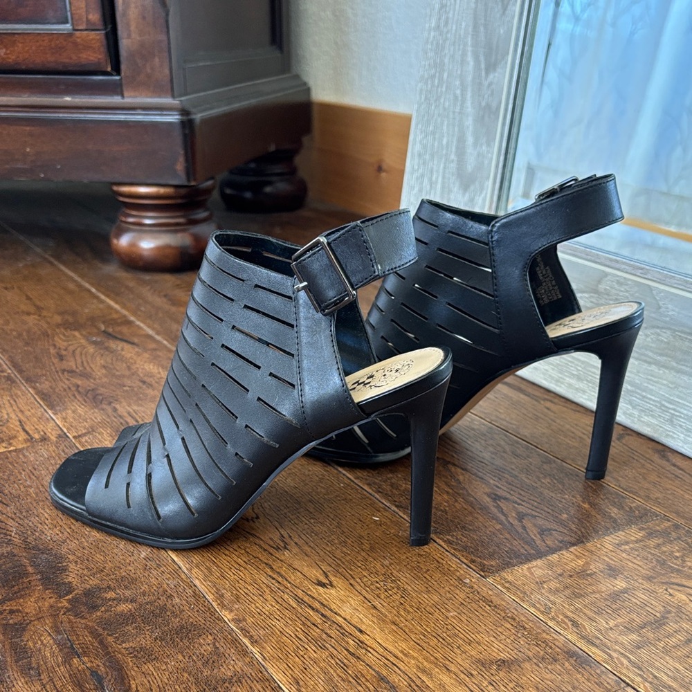 Vince Camuto Black Cutout Heeled Sandals